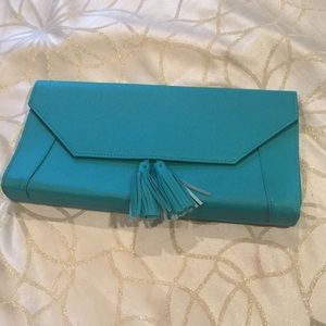 Turquoise clutch purse